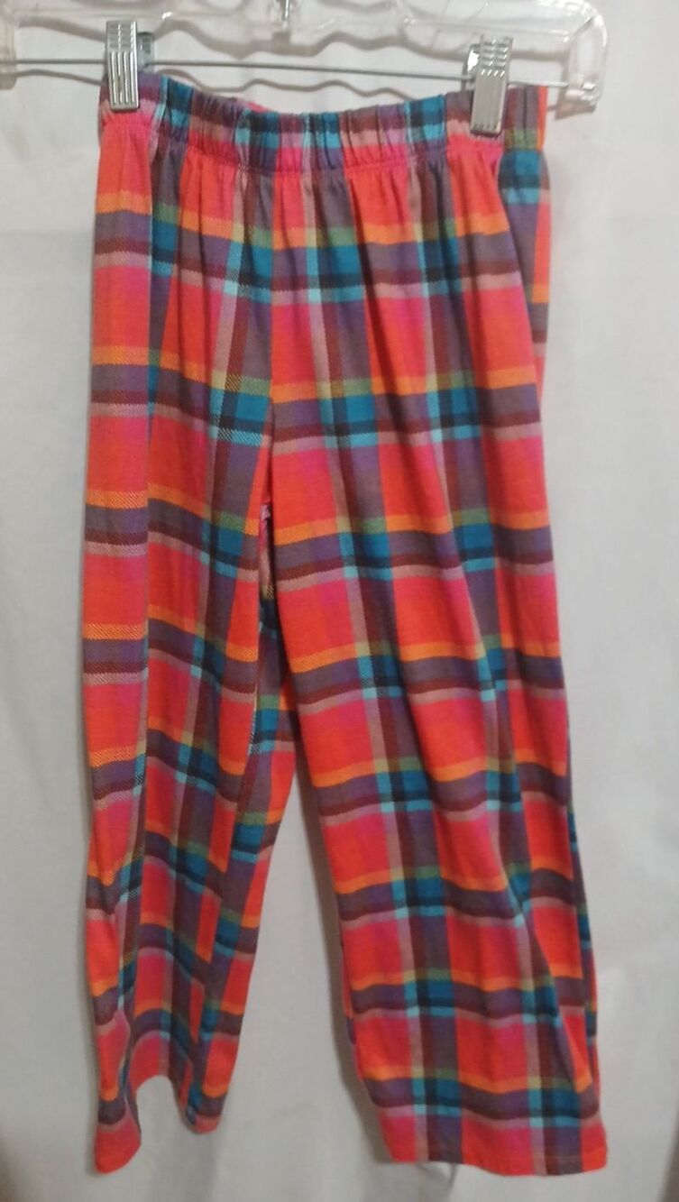 Girls Cat & Jack Plaid Pajama Bottom Pants M 8/10
